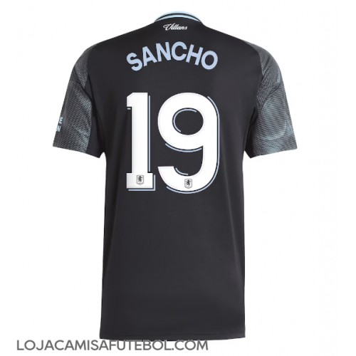 Camisa de Futebol Aston Villa Jadon Sancho #19 Equipamento Secundário 2025-26 Manga Curta